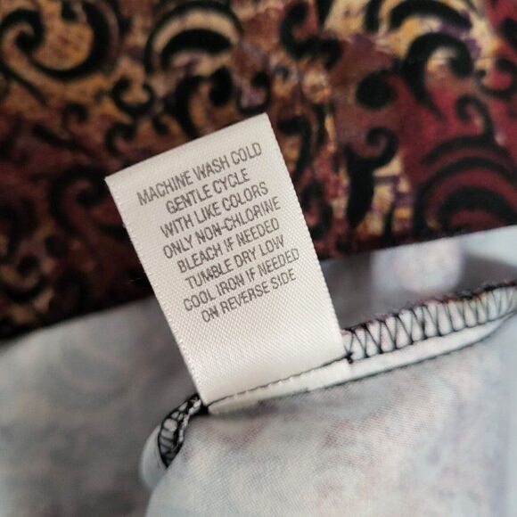 𝅺cj Banks Shirt Jacket Size 1X Multicolor Shacket Collared Long Sleeve - Picture 6 of 6